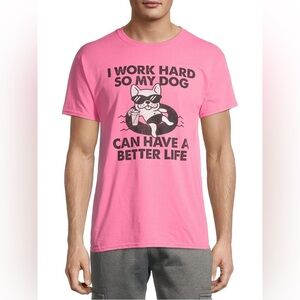 “Work for My Dog” French Bulldog Graphic T-Shirt